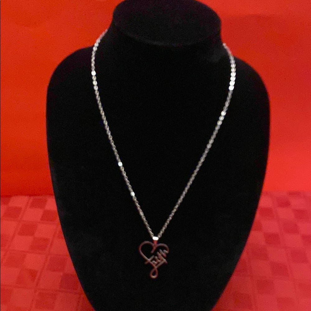Necklace With Faith Pendant